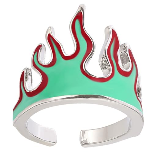 BESTYASH Verstellbarer Flammenring aus Metall Kreativer Hip hop Schmuck für Männer und Frauen Langlebiger Modischer Statement fingerreif Individuell Anpassbar und Robust BESTYASH Verstellbarer Flammenring aus Metall Kreativer Hip hop Schmuck für Männer und Frauen Langlebiger Modischer Statement fingerreif Individuell Anpassbar und Robust von BESTYASH