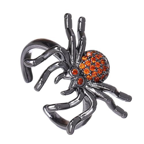 BESTYASH Verstellbarer Punk Spider Ring mit Funkelnden Strasssteinen Offener Gothic Schmuck für Damen und Herren Leichter Dekorativer Fingerring für Party und Alltag BESTYASH Verstellbarer Punk Spider Ring mit Funkelnden Strasssteinen Offener Gothic Schmuck für Damen und Herren Leichter Dekorativer Fingerring für Party und Alltag von BESTYASH