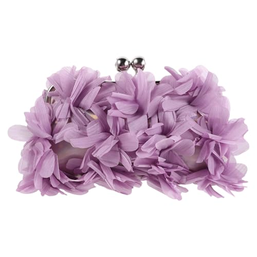 BESTYASH Vintage Blumen Abendtasche Damen Clutch mit Kiss Lock Verschluss und Kettenriemen Kleine Handtasche für Hochzeit Party und Formelle Dinner Eleganter Abendbeutel von BESTYASH