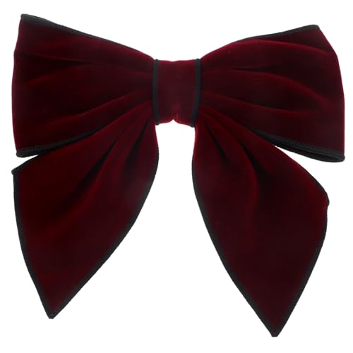 BESTYASH Vintage Haarschleifen Clips für Mädchen Friseur Haarspangen mit Einzigartigem Design für Hochzeiten Partys und Alltag Weinrot aus Samtigem Material von BESTYASH