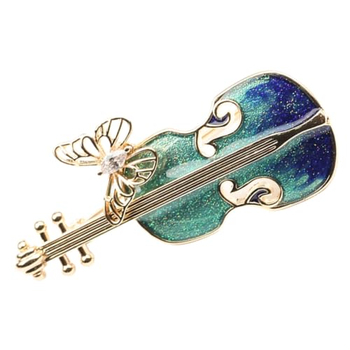 BESTYASH Vintage Metall Violin Brosche Damen Anstecknadel für Kleidung Hut Tasche Langlebige Anstecknadel mit Detaillierter Verarbeitung als Geschenk für Geburtstag Weihnachten Muttertag von BESTYASH