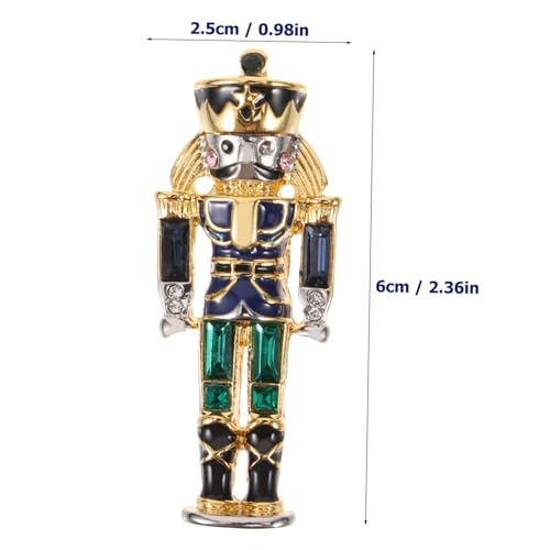 BESTYASH Vintage Nutcracker Soldier Brosche Metall Anstecknadel Niedlich Dekorativ für Kleidung Hut Schal Rucksack Zubehör von BESTYASH