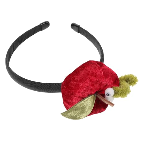 BESTYASH Vintage Samt Apfel Haarreif Damen Rote Apfel Deko Weicher Kopfschmuck für Weihnachten Leichtes Stirnband für Festliche Feiern und Party Zubehör von BESTYASH