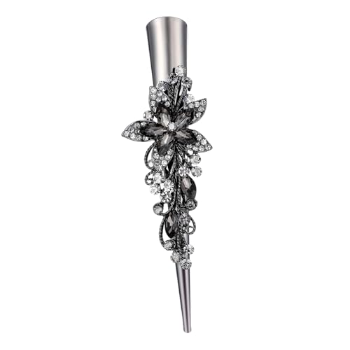 BESTYASH Vintage Strasssteine Entenschnabel Haarspange Metall Groß Glänzend Funkelnd Damen Haarschmuck Elegant Für Party Alltag von BESTYASH