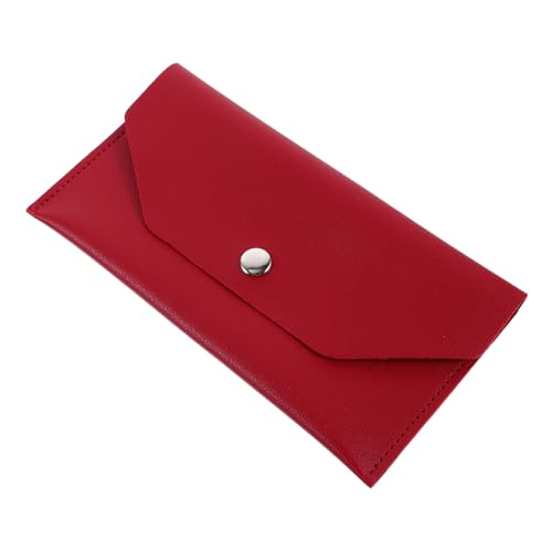 BESTYASH Visitenkartenhalter -kartenbeutelabdeckung Visitenkarte Brieftasche Geldbeutel Brieftasche Für Kartenhalter Schlüssel Mehrere Avelope Kleine Kasse Schlank Pu- Rot von BESTYASH