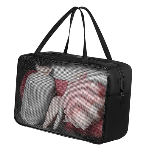 BESTYASH Netz-kulturbeutel Mit Reißverschluss Reise-Organizer-Tasche Aus Make-up-Tasche Für Damen Netzbeutel Mit Sichtfenster Aufbewahrungstasche Für Kosmetik von BESTYASH