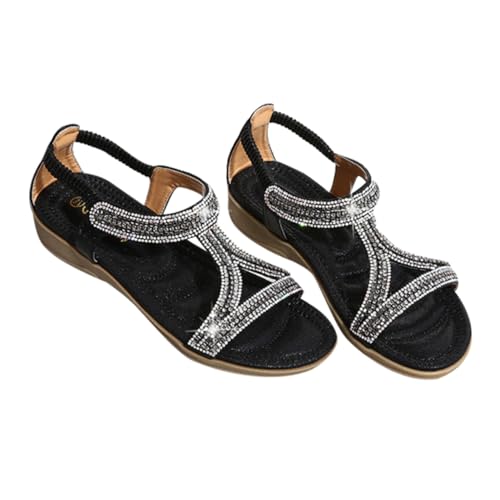 BESTYASH Wedge Sandalen Damen Transparent Verstellbarer Riemen Sommer Flatform Keilabsatz Schuhe Elegant Party Alltag Schwarz BESTYASH Wedge Sandalen Damen Transparent Verstellbarer Riemen Sommer Flatform Keilabsatz Schuhe Elegant Party Alltag Schwarz von BESTYASH