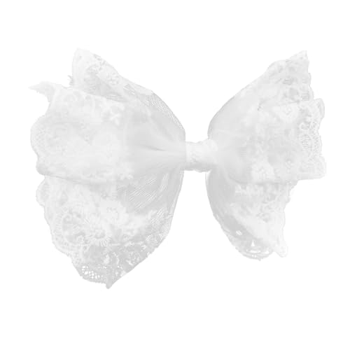 BESTYASH Weißer Mädchen Haarclip mit Spitzen Design Kleiner Süßer Frühling Haarklammer Leichter Haarschmuck für Damen für Partys und Alltag Langlebig und Bequem von BESTYASH