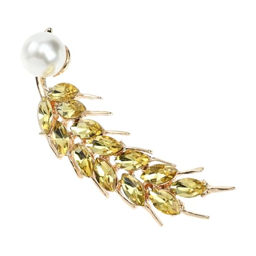 BESTYASH Goldbrosche Mit Weizenblättermotiv Damen Anzugbrosche Schmuck Kragen Pin Weizenblätter-brosche Damenbroschen-schmuck Anzugbrosche Damen Und Herrenbroschen von BESTYASH