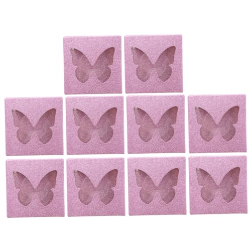 BESTYASH Wimpernetui 10 Satz Schmetterlings Design Leere Wimpern Aufbewahrungsbox Falsche Wimpern Organizer für Kosmetiktasche Tragbares Wimpernhalter Etui von BESTYASH