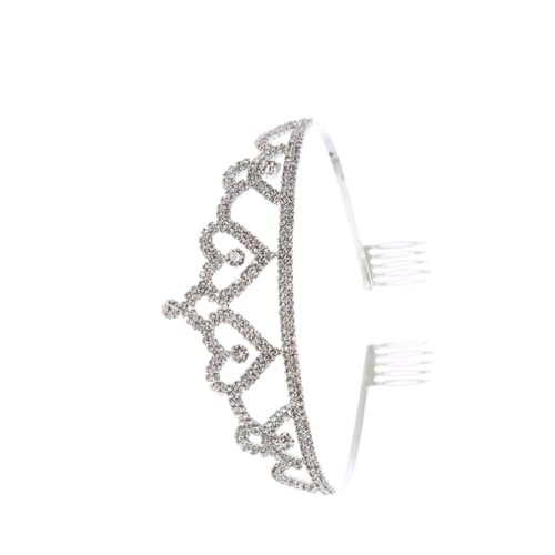 BESTYASH Wunderschöne Strasskrone für Braut Dicke Silberne Tiara mit Funkelnden Kristallen Leichter Langlebiger Kopfschmuck für Hochzeit und Festliche Anlässe von BESTYASH
