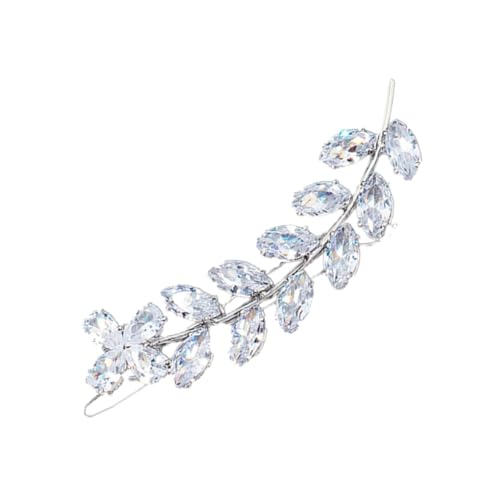 BESTYASH Zircon Haarklammer Silber Haarschmuck für Mädchen Seitenclip Multifunktional Haarspange Schonend Haarbruch Passend zu Kleidern und Taschen von BESTYASH