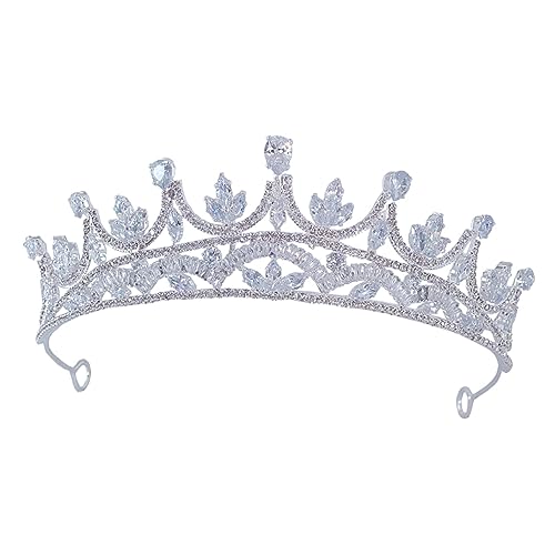 BESTYASH Zirkonia Brautkrone Leichtes Hochzeit Haarschmuck Diadem Headpiece für Damen Brautfest Festliche Anlässe von BESTYASH