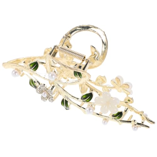 BESTYASH Zurück Perle Frauen Sommer Japanisch Mit Nicht Künstliche Pferdeschwanz Hanfu Slip Stark Für Vintage Die Hawaii Chinesische Metall Blumen Haarknoten Blätter Styling Clip Mädchen von BESTYASH