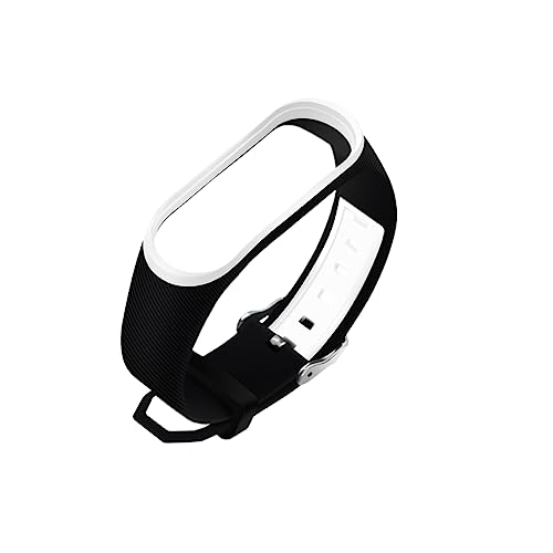 BESTYASH Silicone Two-tone Armband Für Mi Band Verstellbares Bequemes Silikon-ersatzband Schwarz Für Sport Und Alltag Unisex Design von BESTYASH