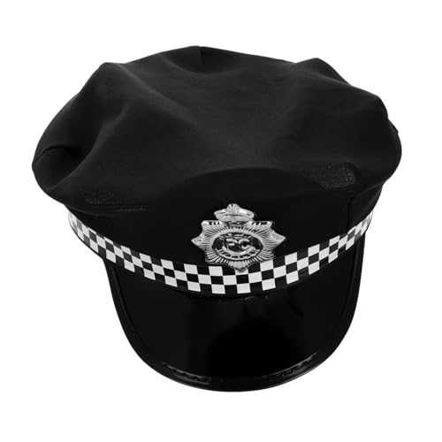 BESTYASH Halloween Cop Kostüm Hut Herren Offizier Rollenspiel Hut Karierter Hut für Erwachsene BESTYASH Halloween Cop Kostüm Hut Herren Offizier Rollenspiel Hut Karierter Hut für Erwachsene von BESTYASH