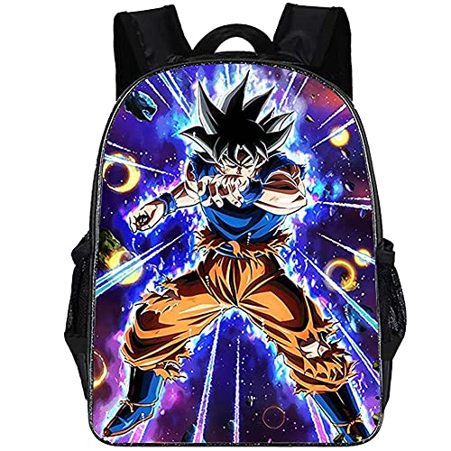 Goku Kinderrucksäcke, Goku Rucksäcke Büchertasche Anime Schultaschen Backpack 3D Cartoon Tasche Modeaccessoire Rucksack für Kinder Jungen Mädchen Teenager (44 * 29 * 13cm) von BESTZY