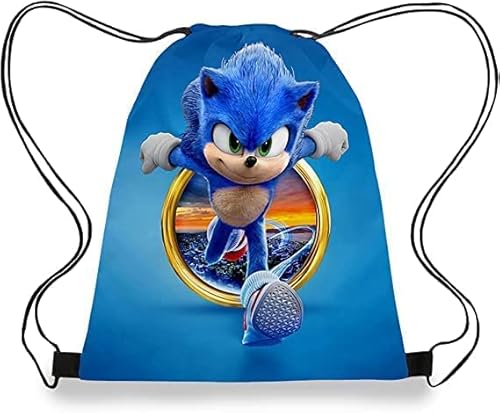 BESTZY Sonic Hedgehog Kordelzug Rucksack Sporttaschen Kordelzug Turnbeutel Rucksack Geschenk Mitbringsel Tüten Kindergeburtstag Partydeko Geschenktaschen für Jungen Mädchen (B) von BESTZY