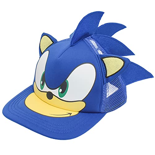 Sonic Anime Sonnenhut, Sonic Baseballmütze, Verstellbare Blau Hedgehog Mütze Kinder Cartoon Hüten Outdoor Sports Hut für Beach Party, Kinder Erwachsene Sport Sonnenschutz von BESTZY