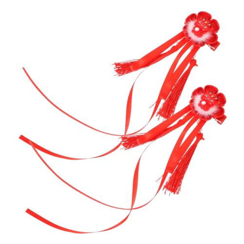 BESTonZON 1paar Frauen Haarklammern Drachen Haarnadeln Mit Quaste Chinesische Neujahr Haarschmuck Vielseitige Haaraccessoires Für Festlichkeiten Und Alltagsmode von BESTonZON