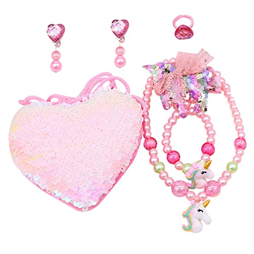 BESTonZON 1 Satz Einhorn Schmuckset für Mädchen Halskette und Ohrringe Elastisches Design für Partys Hochzeiten und Besondere Anlässe BESTonZON 1 Satz Einhorn Schmuckset für Mädchen Halskette und Ohrringe Elastisches Design für Partys Hochzeiten und Besondere Anlässe von BESTonZON