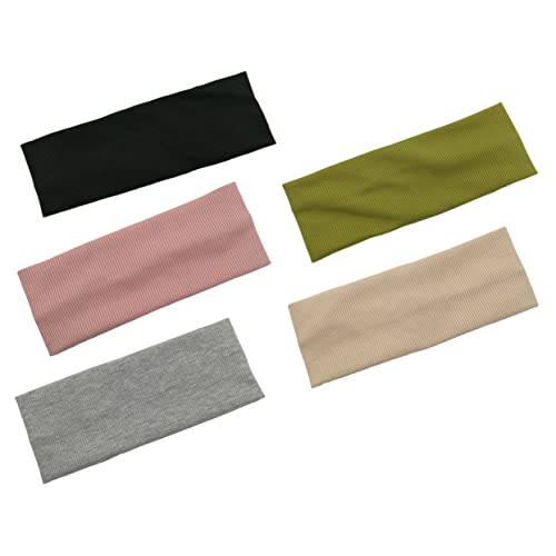 BESTonZON 1 Satz Elastisches Sport Haarband Für Yoga Und Gesichtswäsche Hautfreundliche Schweißabsorbierende Stirnbänder Verschiedenen Farben Für Unterschiedliche Kopfformen Und 5 Stück von BESTonZON