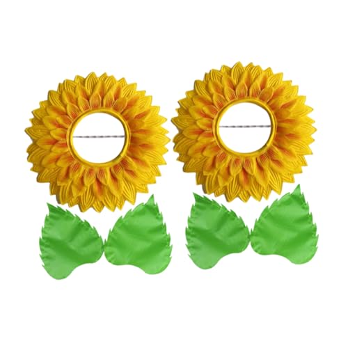 BESTonZON 1 Satz Kopfschmuck Aus Sonnenblumen Sonnenblumen-kopfbedeckung Kopfbedeckung Kopfbedeckungen Für Kopfkrone Zubehör Kopfbedeckung Krone Des Kopfes Figur Seidentuch von BESTonZON