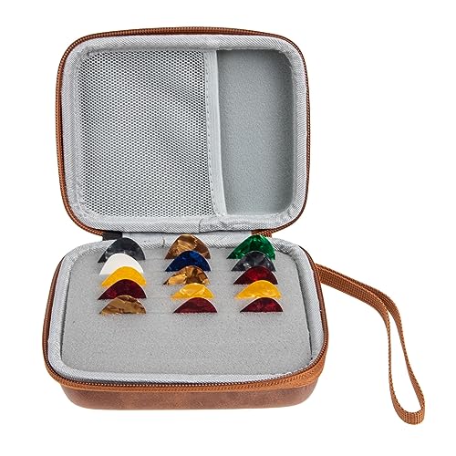BESTonZON 1 Satz Pick-Box-Picks Plektrumhalter Plektrum Masse Halter Für Bass-plektren Handtaschen-Organizer-einsätze Daumenpicks Ukulele-Picks Bild Steht E-Gitarren-Picks Zubehör Brown Eva von BESTonZON