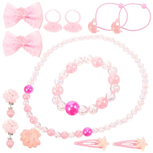 BESTonZON 1 Set Kinderschmuck Kinderschmuck Mädchen Tasche Kleinkind Mädchen Schmuckbeutel Dekorationen Prinzessinnen Halskette Kinder Armband Halskette Kinder Halskette Kinder von BESTonZON