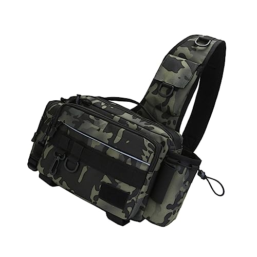 BESTonZON 1 Stück Multifunktionale Angeltasche Strapazierfähige Schultertasche für Angler als Hüfttasche oder Handtasche Große Kapazität Umweltfreundliche Schnalle für Outdoor Aktivitäten von BESTonZON