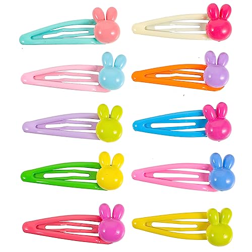 BESTonZON 10stücke Knitterfreie Haarspangen Hasenform Kleine Mädchen Haarspangen Haarschmuck Aus Kunststoff Und Harz Für Geburtstage Partys Und Alltag von BESTonZON