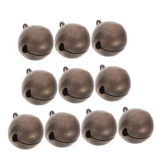 BESTonZON 10 Stück Kupfer Glocken für Haustier Laute Klare Klangschellen für Hunde Katzen und Ziegen Verstellbar Vielseitig für Weihnachtsdeko Basteln und Training von BESTonZON
