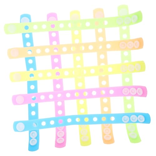 BESTonZON 10 Stück Leuchtende Armbänder aus Weichem Mehrfarbiges Nachtlicht Partyarmbänder Vielseitig Tragbare Bequeme und Langlebige Glow Bracelets für Nachtläufe und Feiern von BESTonZON