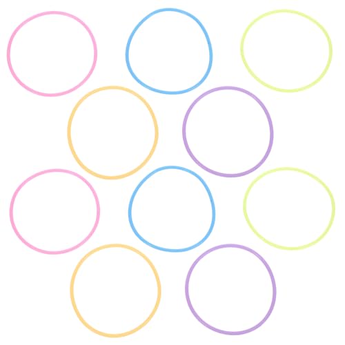 BESTonZON 10 Stück Leuchtende Silikonarmbänder für Erwachsene Flexibles Glow in The Dark Armband für Partys Festivals und Konzerte Nachtlauf Freizeitaktivitäten Farben Orange Himmelblau von BESTonZON