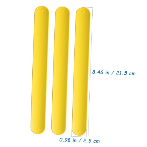 BESTonZON 10 Stück Teiliges Silikon Slap Armband in Gelb Elastische Flexible Handgelenkbänder Abriebfest und Hautfreundlich als Partygeschenke für Jungen und Mädchen von BESTonZON