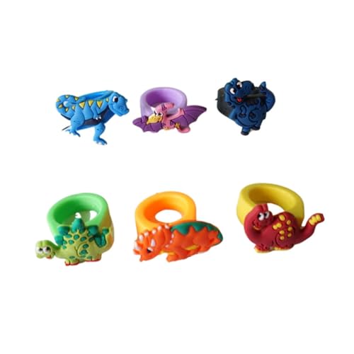 BESTonZON 100St Ringe für Kinder kinderringe schellenkranz kinder gieskanne kinderspielzeug Kindergeburtstag geschenke für kinder Anruf bunte Ringe Mädchen Ringe Karikatur Ringschnalle von BESTonZON