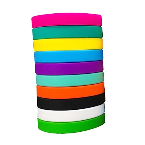 BESTonZON 100stücke Einfarbige Silikonarmbänder Gummiarmbänder Für Junge Mädchen Männer Und Frauen Als Partygeschenke von BESTonZON