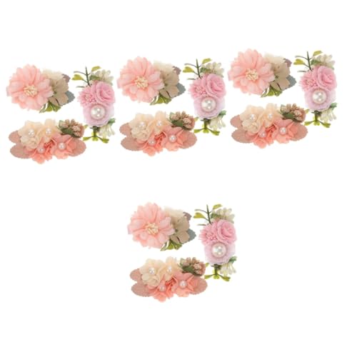 BESTonZON 12 Stück Blumen Haarspange Haarspangen Rosa Krallenklammer Blumen Haarschleifen Clips Haarnadel Mädchen Kinder Haarspangen Haarnadel Kleinkind Haar Accessoires Metall von BESTonZON