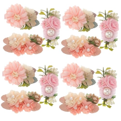 BESTonZON 12 Stück Blumen Haarspange Kleinkind Haarbänder Rosa Haarspange Haarschleifen Mädchen Haargummis Kinder Mädchen Haarspange Mädchen Haar Accessoire Für Mädchen Haarspangen von BESTonZON