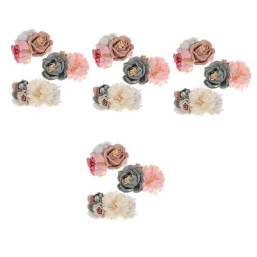 BESTonZON 12 Stück Blumen Haarspangen Haarspangen Haarklammern Für Mädchen Für Mädchen Für Kinder Rosen Clips Für Haare Haargummis von BESTonZON