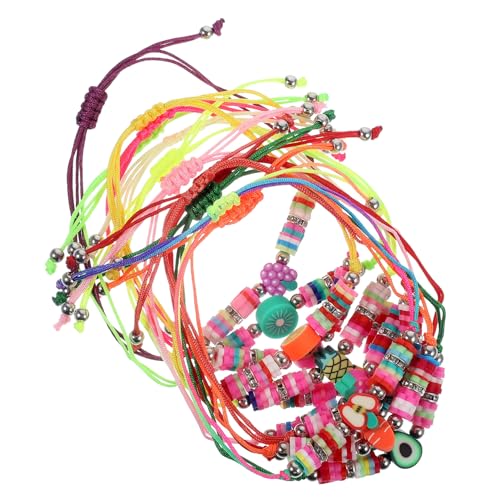 BESTonZON 12 Stück Teiliges Boho Perlenarmband aus Polymer Clay Stapelbare Freundschaftsarmbänder in Bunten Farben Charmante und Damen Wrist Jewelry für Alltag und Festtage von BESTonZON
