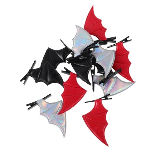 BESTonZON 12 Stück Teufel Wings Hair Clip Haarjuwelenstil Clips für dickes Haar Haarspangen Haarzubehör Haarspange Haarschmuck Fledermaus Fledermaus-Accessoires für Frauen Pu von BESTonZON