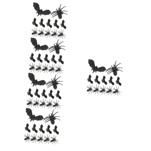 BESTonZON 120stücke Halloween-ringe Mit Spinnen Und Fledermäusen Kreative Schmuckstücke Für Erwachsene Für Halloween-partys Und Kostüme Langlebig Und Leicht von BESTonZON