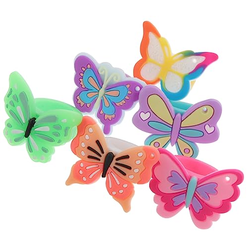 BESTonZON 12stücke Cartoon Schmetterling Ringe Für Mädchen Junge Mädchen Dekorative Fingerringe Aus Party Und Spiel Preis Zarte Cartoon Ringe Für Rollenspiele von BESTonZON