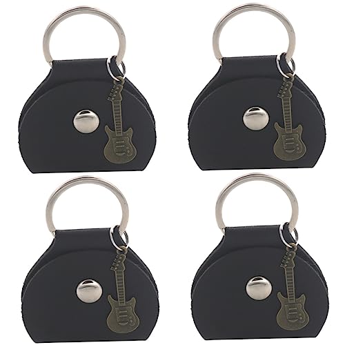 BESTonZON 16 STK Tasche Für Gitarrenpicks Schlüsselanhängerhalter Tragbarer Plektrum-aufbewahrungshalter Schlüsselbund Muscheldekor Gitarren-Pick-Organizer Wagen Metall Aufbewahrungstaschen von BESTonZON