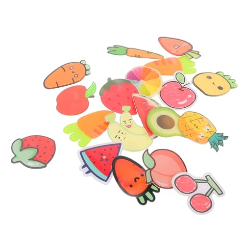 BESTonZON 19stücke Cartoon-lebensmittelschmuck Obstdekoration Cartoon-anstecker Cartoon-wassermelonen-brosche Sommer-anstecker Kleiderabzeichen-anstecker Anstecker Für Rucksäcke von BESTonZON