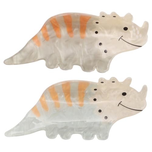BESTonZON 2 Dinosaurier-Haarspangen: Niedliche Dinosaurier-Krallenklammern für Frauen und Mädchen – rutschfestes Acryl-Haar-Accessoire für die Büroparty oder den Einsatz im Freien von BESTonZON