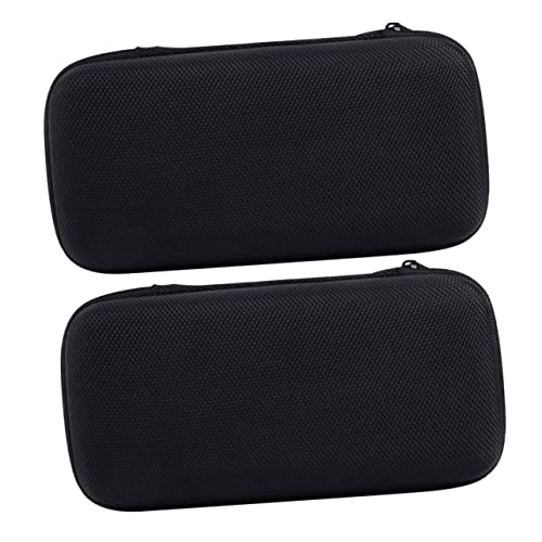 BESTonZON 2 Sätze Aufbewahrungskiste Accessoires Organizer Accessory Organizer Mikrofon Schutzhülle Mikrofon Schutztasche Gehäuse Eva-mikrofontasche Mikrofon Tragetasche Pu Black 2 Stück * 2 von BESTonZON