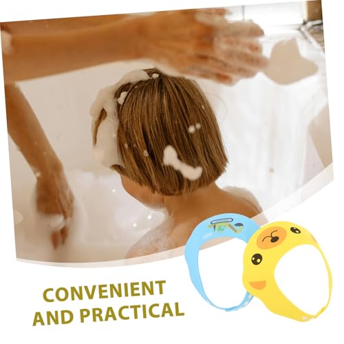 BESTonZON 2 Stück Haarwaschhaube Duschhaube Für Duschhaube Schild Haarwaschabdeckung Duschhut Für Babys Badevisier Für Babys Haarwaschhaube Säuglingshüte Eva von BESTonZON