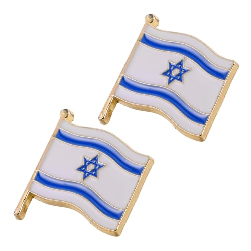 BESTonZON 2 Stück Israel Flagge Brosche Teilig Emaille Anstecknadeln Nationales Abzeichen für Männer Party Dekorationen Sammler Souvenir Leicht und Langlebig BESTonZON 2 Stück Israel Flagge Brosche Teilig Emaille Anstecknadeln Nationales Abzeichen für Männer Party Dekorationen Sammler Souvenir Leicht und Langlebig von BESTonZON